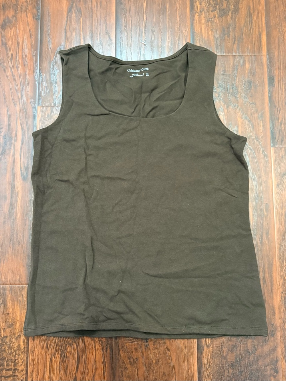 Coldwater Creek Brown Cotton Stretch Tank Top Size M 10/12